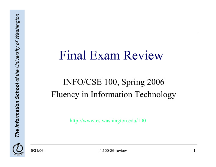 final exam review