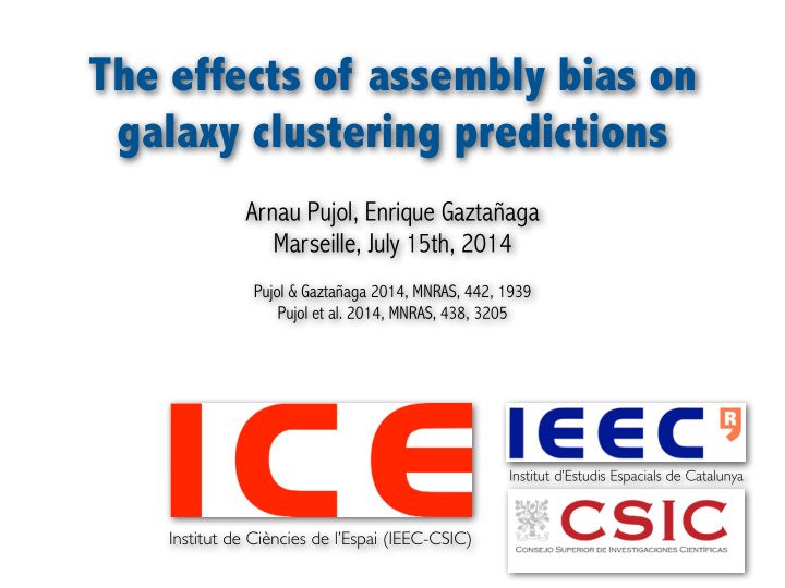 the effects of assembly bias on galaxy clustering