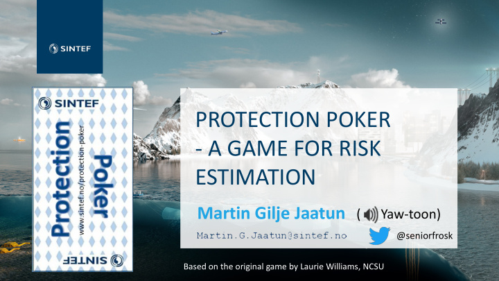 protection poker a game for risk estimation