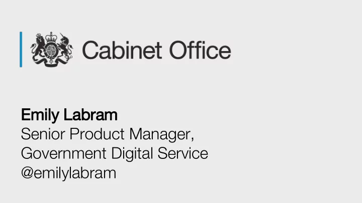 senior product manager government digital service