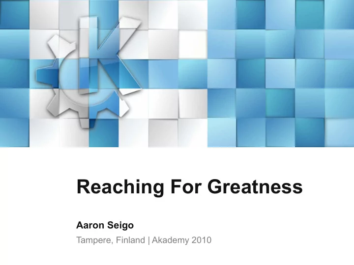 reaching for greatness