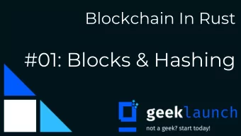 #01: Blocks &amp; Hashing  Before we start  Download and install Rust if you want to code along: