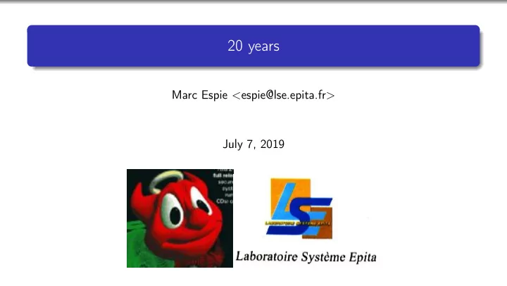 20 years