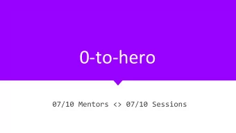 0-to-hero  07/10 Mentors &lt;&gt; 07/10 Sessions  Me  Kernel