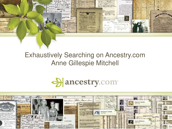 exhaustively searching on ancestry com