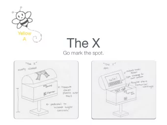 The X  A  Go mark the spot.  The Problem | Enhancing Experience Yellow  A  Remembering hikes and