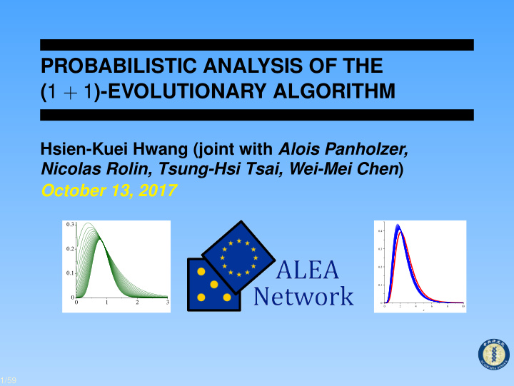 probabilistic analysis of the 1 1 evolutionary algorithm