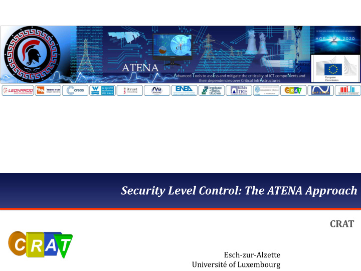 security level control the atena approach