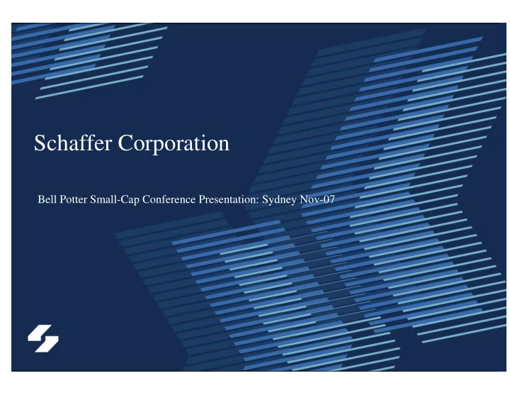 schaffer corporation