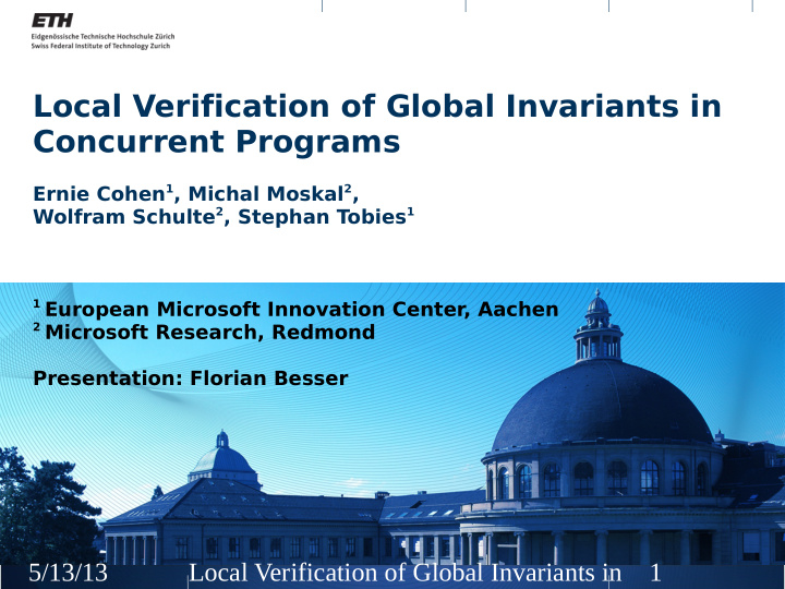 local verification of global invariants in concurrent