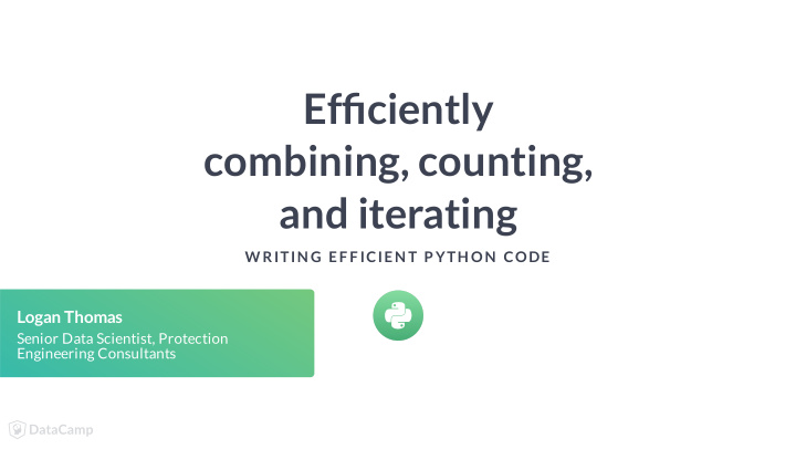 ef ciently combining counting and iterating