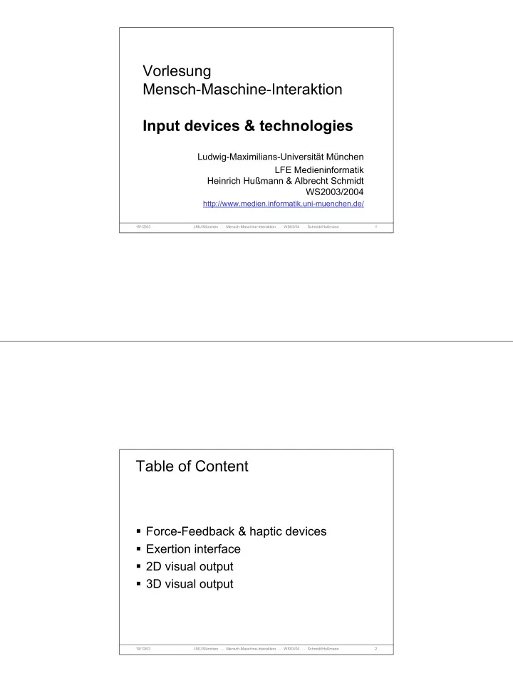 vorlesung mensch maschine interaktion input devices