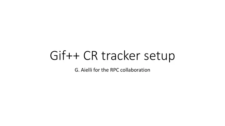 gif cr tracker setup