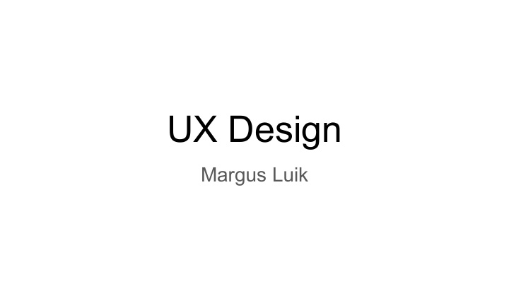 ux design