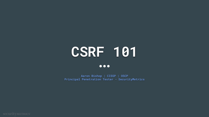 csrf 101