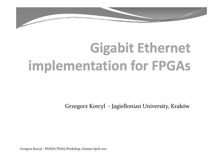 gigabit ethernet gigabit ethernet implementation for