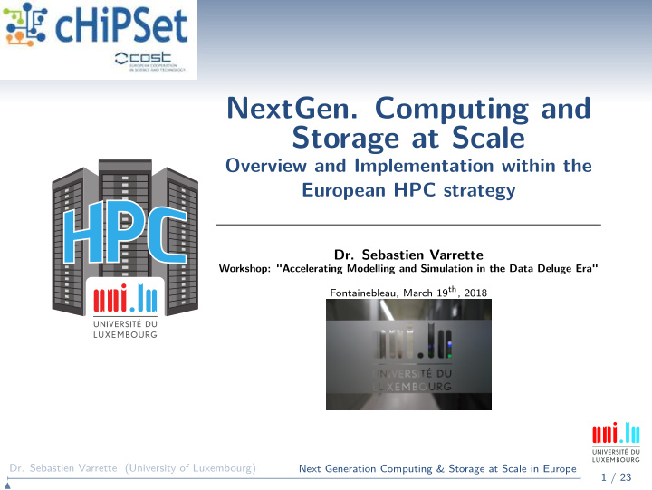 nextgen computing and storage at scale