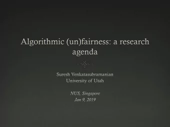 Society  Expanding context:  Fairness      A simple problem: