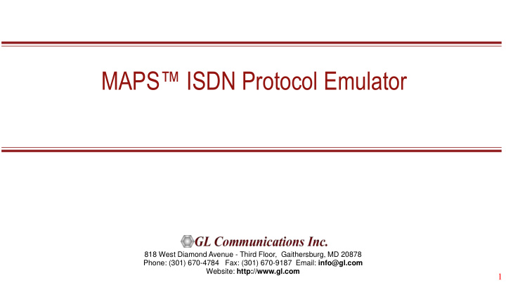 maps isdn protocol emulator