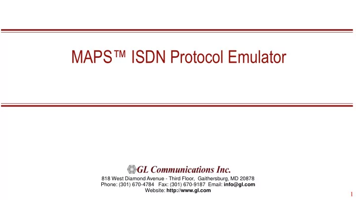 maps isdn protocol emulator