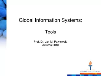 Tools  Prof. Dr. Jan M. Pawlowski  Autumn 2013 The Open Unified Process   Disciplines