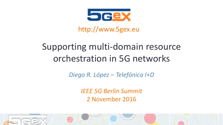 orchestration in 5g networks