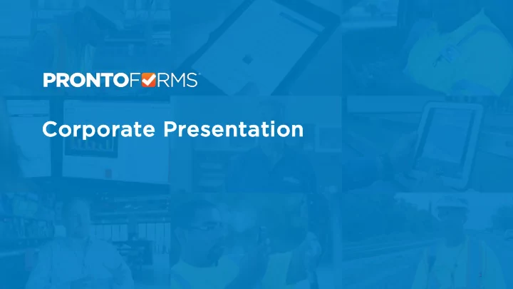 co corpo rpora rate pre resentation fo forward lo looking