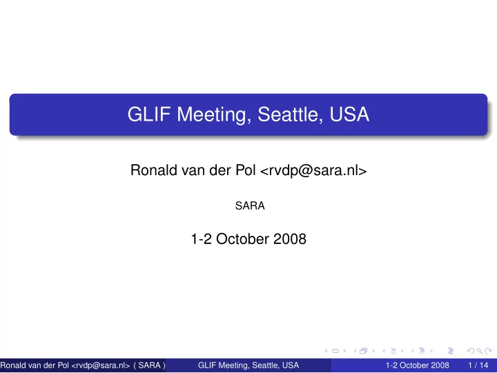 glif meeting seattle usa