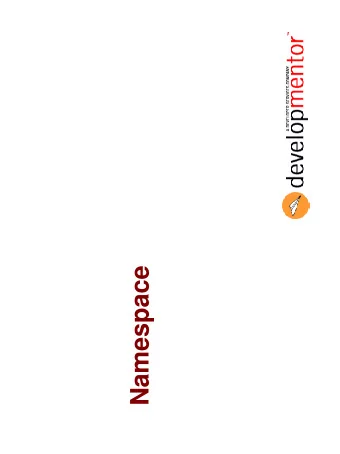 Namespace  2  Present namespace   advantages   definition  Objectives   use