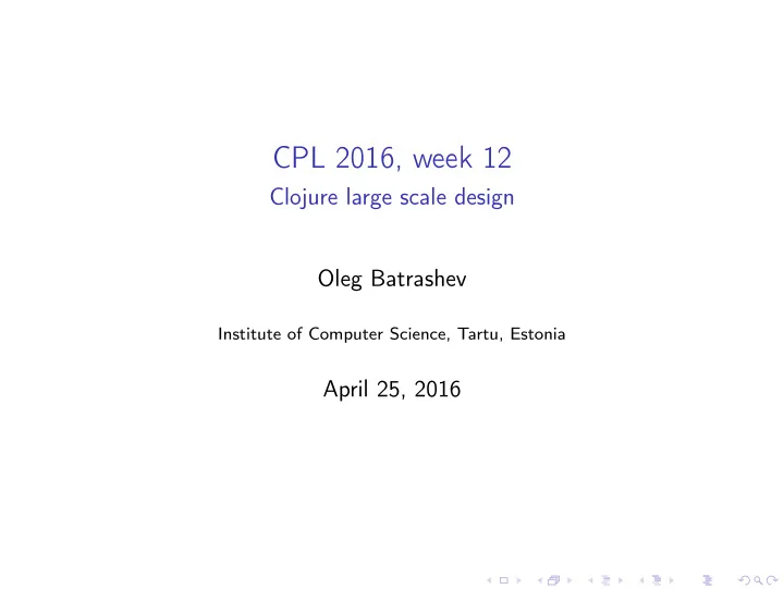 cpl 2016 week 12