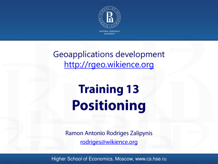 geoapplications development http rgeo wikience org