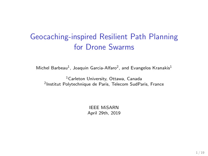 geocaching inspired resilient path planning for drone