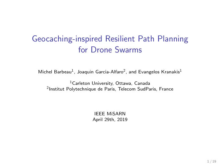 geocaching inspired resilient path planning for drone