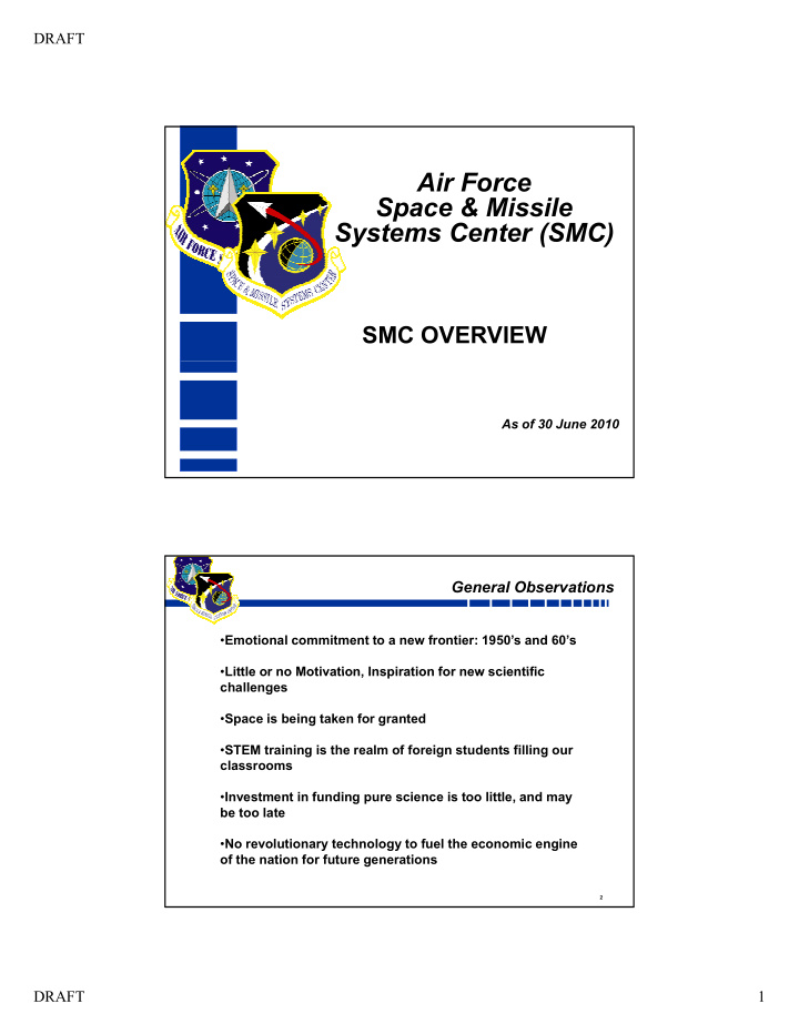 air force space missile systems center smc y