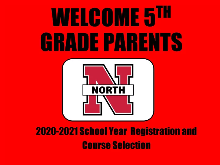 welcome 5 th grade parents
