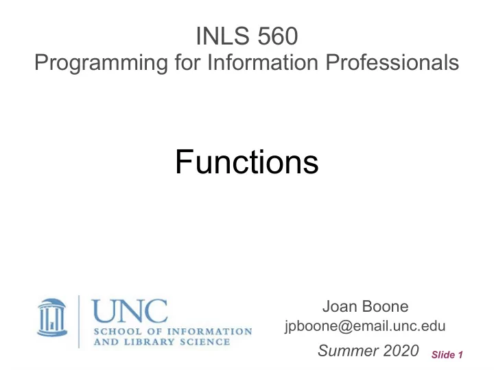 functions