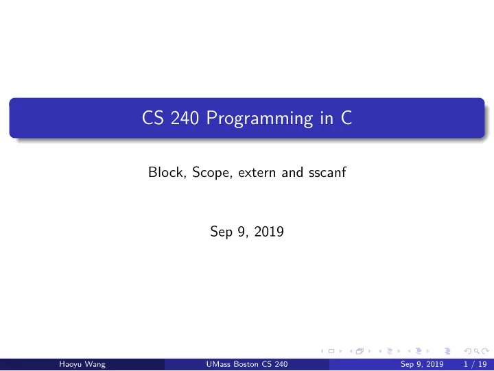 cs 240 programming in c