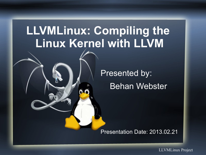 llvmlinux compiling the linux kernel with llvm