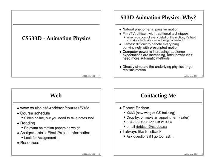 533d animation physics why