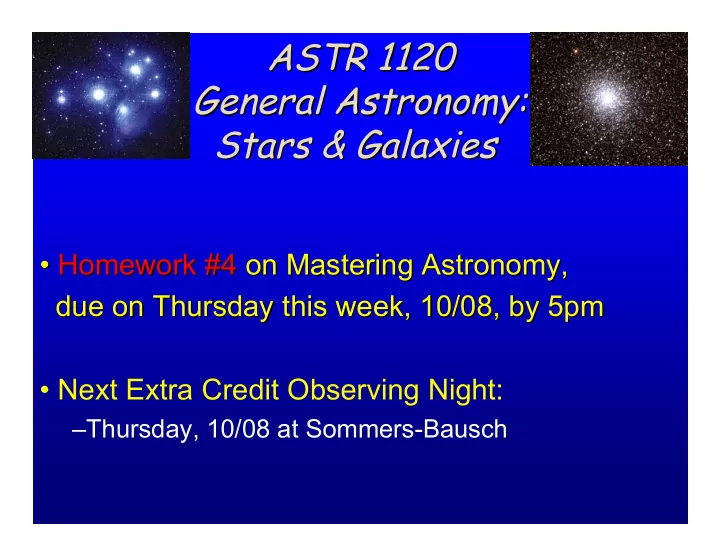 astr 1120 astr 1120 general astronomy general astronomy