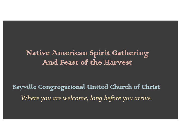 na native ame merican spirit gathering an and feast of