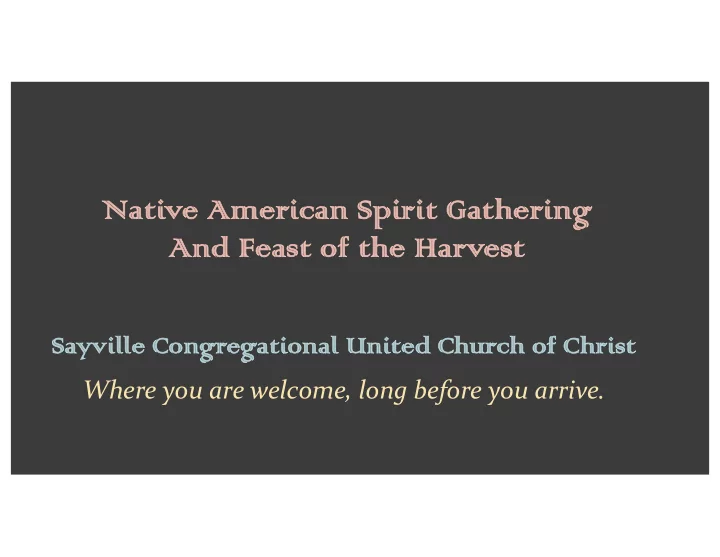 na native ame merican spirit gathering an and feast of