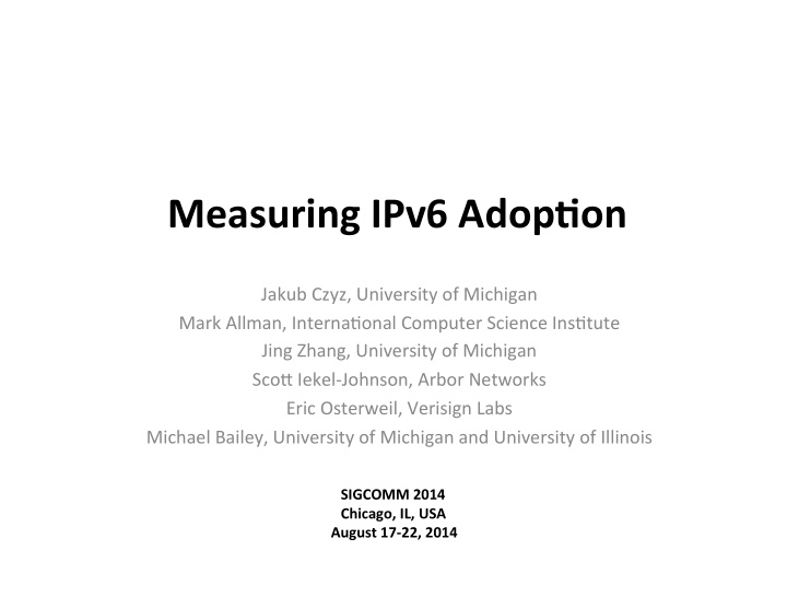 measuring ipv6 adop3on