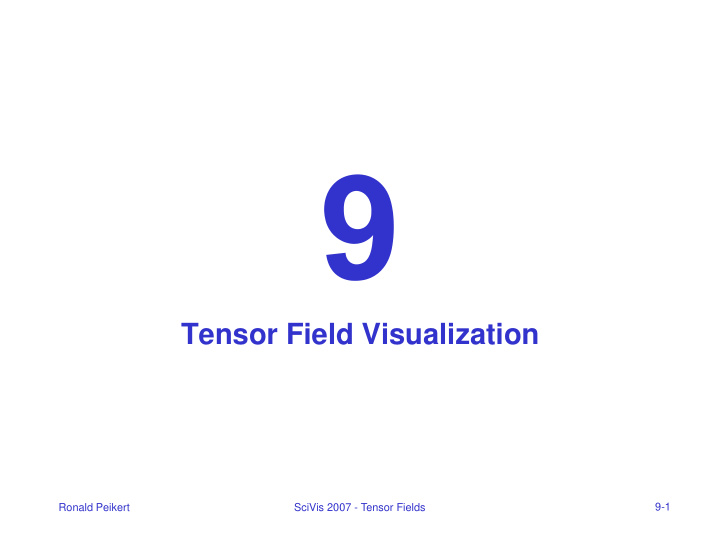 tensor field visualization