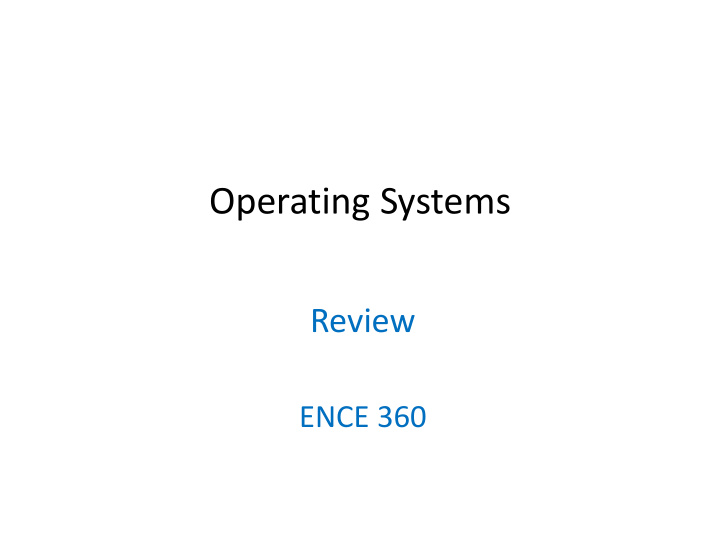 operating systems