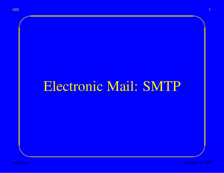 electronic mail smtp
