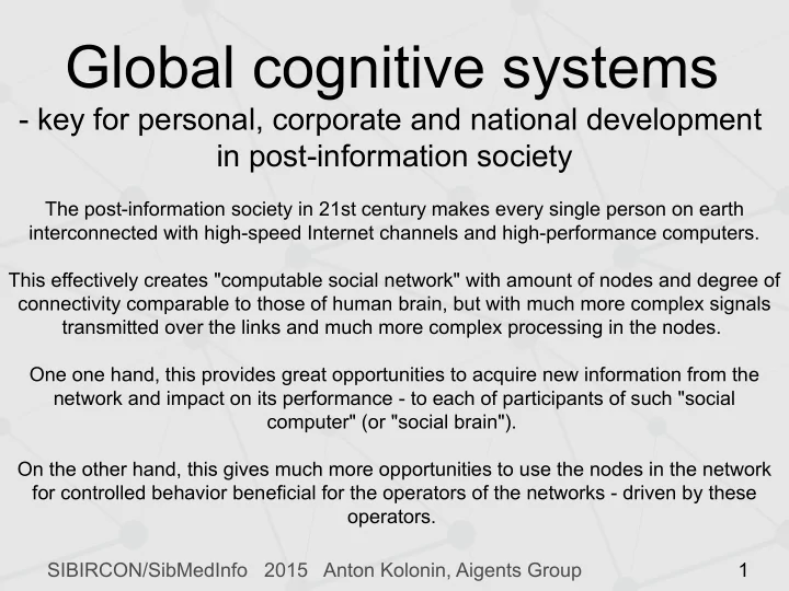 from human brain to social intelligence