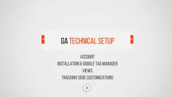 GA Technical Setup  ACCount  Installation &amp; Google Tag Manager  Views  Tracking code