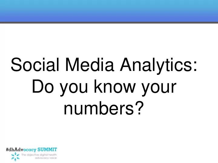 social media analytics