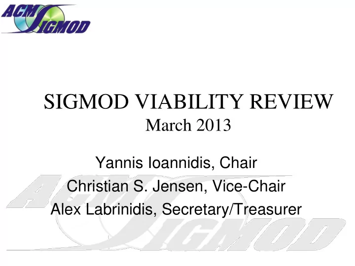 sigmod viability review